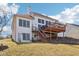 Exterior view of the home with a large upper-level deck at 7370 Chestnut Hills Blvd, Indianapolis, IN 46278