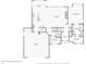 Detailed floor plan of the house's first floor featuring a large kitchen, living room, primary bedroom, and a garage at 7370 Chestnut Hills Blvd, Indianapolis, IN 46278