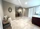 This stylish bathroom has tile flooring, dark wood cabinets and a neutral paint color at 9615 N County Road 150 E Rd, Pittsboro, IN 46167