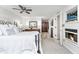 Spacious main bedroom with a fireplace and access to a walk-in closet at 1020 W Riverview Dr, Anderson, IN 46011