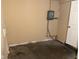 The basement features exposed utilities on the walls and floor at 1126 N Mitthoeffer Rd, Indianapolis, IN 46229