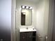 Bathroom vanity boasts a sleek design, complemented by a well-lit mirror and fixtures at 1739 Forest Dr, Indianapolis, IN 46227