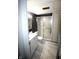 Modern bathroom featuring a new vanity, sleek black accents, and a walk-in shower at 1739 Forest Dr, Indianapolis, IN 46227