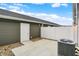 Back patio with concrete pavers, privacy fence, and air conditioning condenser at 19499 Grassy Branch Rd, Westfield, IN 46074