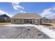 Large backyard with an inground pool covered for the winter at 3532 Danbury Ct, Bargersville, IN 46106