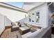 Outdoor patio with comfortable seating arrangement for relaxation and entertainment at 4215 Heyward Pl, Indianapolis, IN 46250