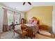 Cozy bedroom featuring vaulted ceilings, wood furniture, plush carpet, and a bench at 5115 Baltustrol Dr, Avon, IN 46123