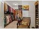 Organized walk-in closet with carpet floors, hanging rods, and shelving at 5115 Baltustrol Dr, Avon, IN 46123