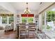 Stylish dining area with backyard view, ideal for Gathering meals and gatherings at 5115 Baltustrol Dr, Avon, IN 46123
