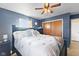 Relaxing bedroom with light walls, carpet, and closet at 5195 N Frontage Rd, Fairland, IN 46126