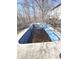 A pool requiring maintenance, shown in need of cleaning at 632 Middleham Cir, Beech Grove, IN 46107