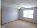 Bright bedroom with carpet and ceiling fan and window at 777 West St, Whiteland, IN 46184