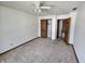 Bright bedroom features carpeted flooring, neutral walls, and ample closet space at 16575 Audubon Ct, Noblesville, IN 46060