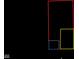 Real estate schematic illustrating property lines and building footprints on a dark background at 2389 Bill Smith Rd, Martinsville, IN 46151