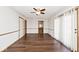 Dining room boasts hardwood floors, built-in shelving and natural light at 244 Corottoman Ct, Avon, IN 46123