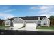 Charming gray two-story home featuring a two-car garage and inviting curb appeal at 2872 Piper Pl, Plainfield, IN 46168