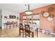 Bright dining area featuring a stylish light fixture, charming decor, and a cozy atmosphere for Gathering meals at 3132 W Meadowbend Dr, Monrovia, IN 46157