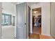 Spacious walk-in closet featuring ample shelving and hanging space, conveniently located near the main bedroom at 3132 W Meadowbend Dr, Monrovia, IN 46157