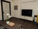 Comfortable living room with stylish lighting and wood-look flooring at 3610 E 28Th St, Indianapolis, IN 46218