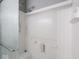 Shower featuring a bench, built-in shelving, and a showerhead with multiple settings at 3791 Harveys Path, Greenwood, IN 46143