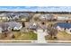 Wide aerial perspective of a beautiful neighborhood with lush green lawns at 3801 S Cedar Creek Ln, New Palestine, IN 46163