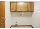Unfinished Laundry room with basic hookups and connections at 3801 S Cedar Creek Ln, New Palestine, IN 46163
