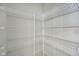 Empty pantry with wire shelving, great for organized storage and kitchen supplies at 4825 Topaz Pointe Blvd, Lawrence, IN 46235