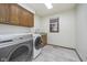 Functional laundry room with modern appliances and storage cabinets at 5214 Woodfield Dr, Carmel, IN 46033