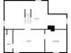 Basement floorplan featuring a bathroom, office, utility room, and storage area for flexible usage at 5935 Compton St, Indianapolis, IN 46220