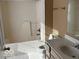Functional bathroom with a tub and shower combination and a single sink vanity at 6030 Tybalt Cir, Indianapolis, IN 46254