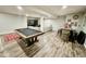 Finished basement featuring a pool table and a bar area, perfect for entertaining at 6416 E Urmeyville Rd, Franklin, IN 46131