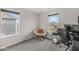 Home office space featuring natural light, neutral walls, and contemporary carpet at 6713 Cardiff Dr, McCordsville, IN 46055