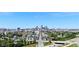 Panoramic aerial view showcasing downtown skyline and neighborhood at 726 E Mccarty St, Indianapolis, IN 46203