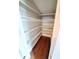Walk-in pantry with lots of shelving for ample storage and hardwood floors at 726 E Mccarty St, Indianapolis, IN 46203