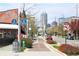 Street view featuring pedestrian and bicycle lanes with skyline in background at 726 E Mccarty St, Indianapolis, IN 46203
