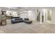 Finished basement with plush carpeting, a sectional sofa, pool table, and a bar, perfect for entertainment at 10802 Giselle Way, Fishers, IN 46040