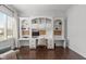 Bright home office with custom built-in desk and plenty of storage at 10802 Giselle Way, Fishers, IN 46040