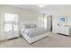 Serene bedroom featuring a plush bed, matching nightstands, a dresser and soft carpet with plenty of natural light at 12396 Dellfield W Blvd, Carmel, IN 46033