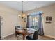 Breakfast nook featuring a wood table and a sliding glass door leading to the patio at 13504 E 131St St, Fishers, IN 46037