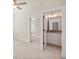 Shot of a bedroom hallway leading into the bedroom and featuring a bathroom on the right at 14383 Coyote Ridge Dr, Noblesville, IN 46060