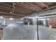 Unfinished basement with exposed ceiling and concrete floor at 1459 S Josephine St, Martinsville, IN 46151