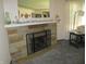 Cozy fireplace in the living room at 1459 S Josephine St, Martinsville, IN 46151