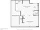 Basement floorplan showing the layout of finished and unfinished areas, plus bathroom and closets at 14936 Newport Dr, Westfield, IN 46074