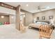 Basement bedroom with carpet, ceiling fan, and lots of natural light at 14936 Newport Dr, Westfield, IN 46074