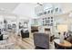 Bright and spacious living room with hardwood floors, fireplace and clerestory windows at 14936 Newport Dr, Westfield, IN 46074