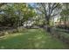 Large, lush backyard with mature trees and a well-maintained lawn at 2433 Indianapolis Ave, Indianapolis, IN 46208