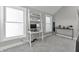 Bright bedroom featuring a leaning desk, modern decor, and comfortable layout at 418 Sanders St, Indianapolis, IN 46225