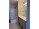 Bathroom featuring a tub/shower combo, vanity with great storage, and neutral finishes for a clean and bright look at 504 Elkhart Dr, Westfield, IN 46074