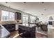 Bright eat-in kitchen features an island, tile backsplash, stainless appliances, and an adjacent dining area at 664 Hythe Way, Westfield, IN 46074