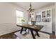 Bright office with dark wood floors, built-in cabinets, and a large window at 664 Hythe Way, Westfield, IN 46074